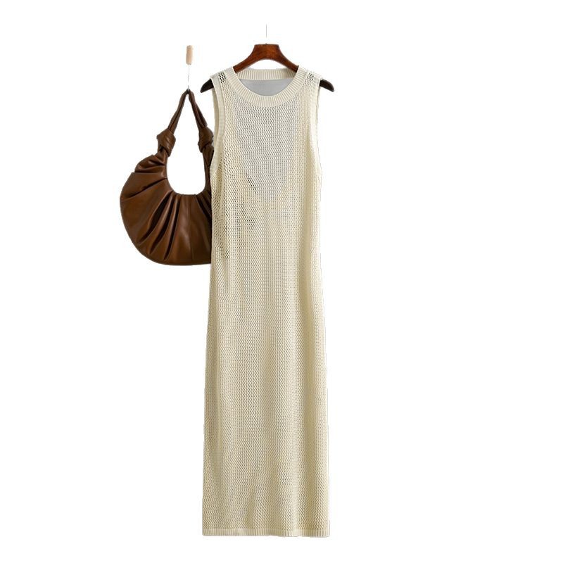 2025 European and American new style sexy cut-out backless beach smock, seaside vacation long dress Bikini smock dress Item Picture
