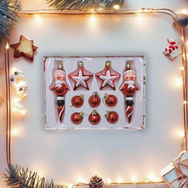 A large box of new cross-border Christmas decorations featuring Walnut soldiers and various irregular-shaped Christmas tree pendants Application Scenario