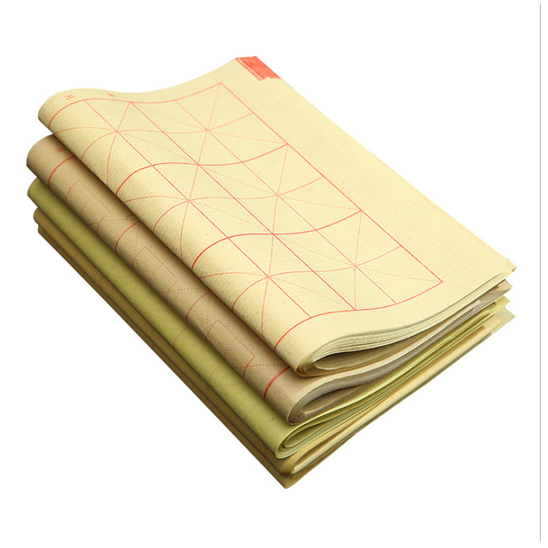 Venta directa de fábrica papel de borde letra de arroz cuadrícula retrogong cuadrícula de caligrafía amarilla papel de práctica lápiz letra especial papel de arroz al por mayor Item Picture