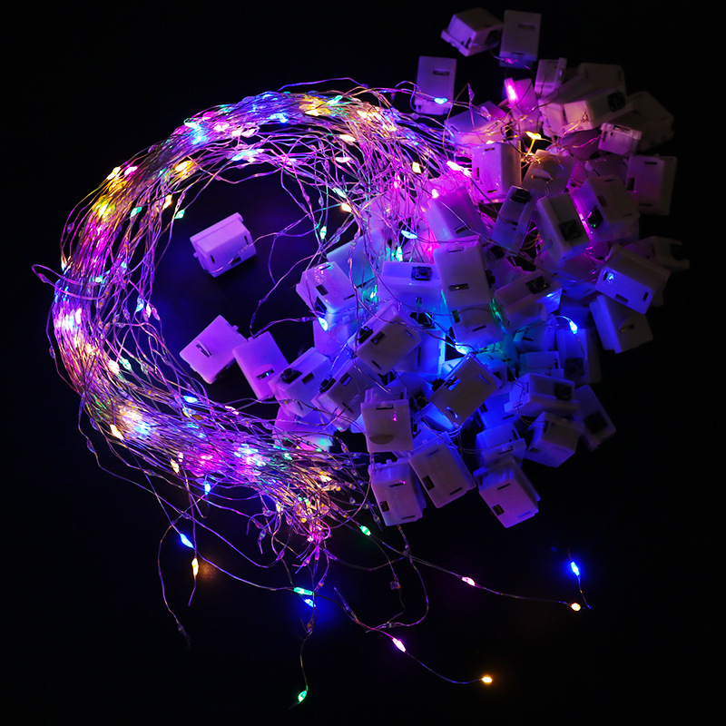 闪光LED灯串铜线鲜花花束礼盒蛋糕满天星花店波波球彩灯三档调节