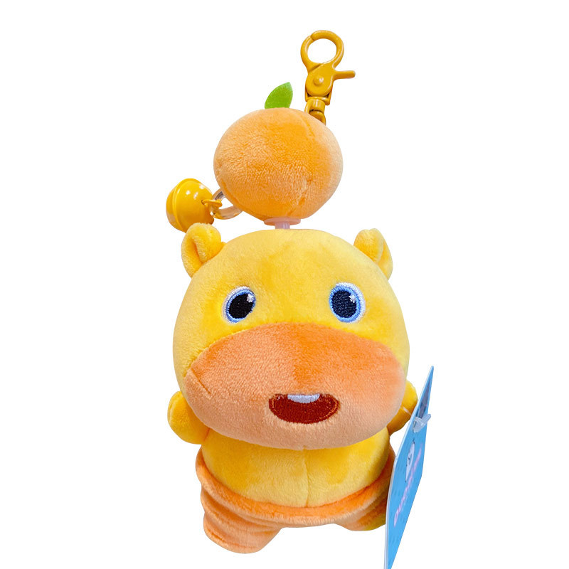 Authentic Capybara Lulu plush toy small pendant, cute drawstring rotating keychain bag, key chain ring hanging decoration Item Picture
