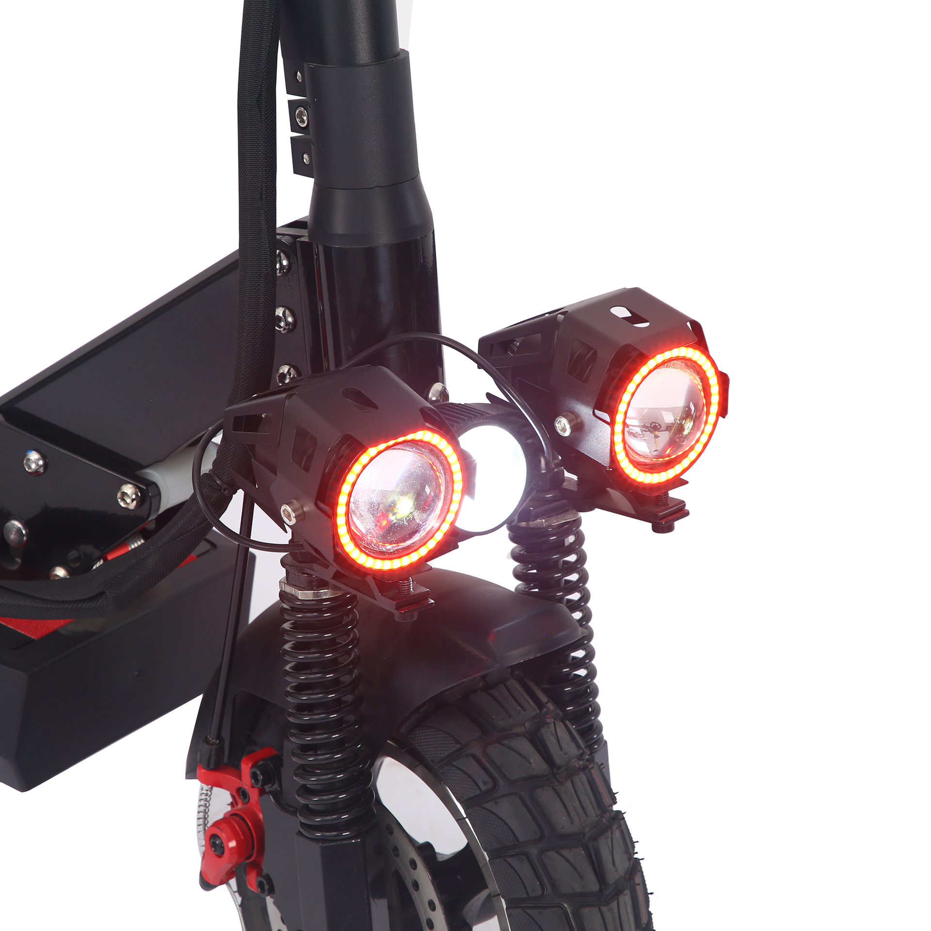 A new 10-inch adult electric scooter for foreign trade, a foldable outdoor portable transportation vehicle with cool color lights Application Scenario