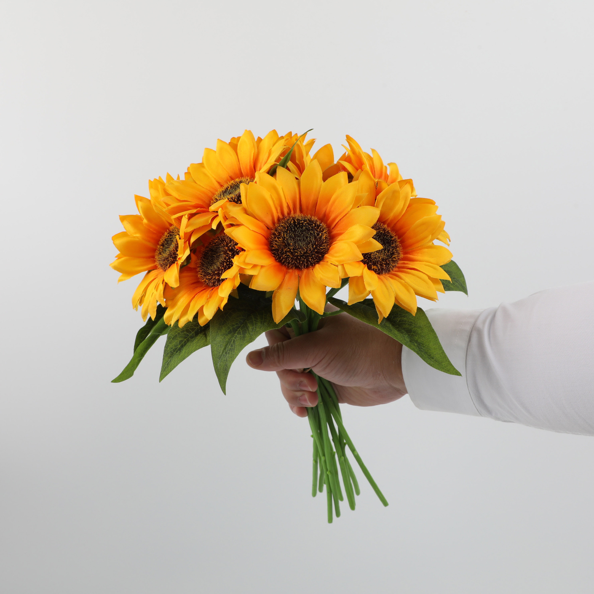 仿真手捧花向日葵太阳花 家居装饰婚庆布置 假花绢花批发假植物