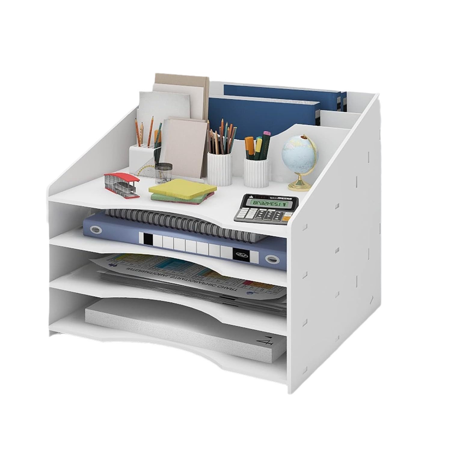 File rack, desktop storage rack, office supplies, folder, a4 double folder, file bar, paper-cut storage box Item Picture