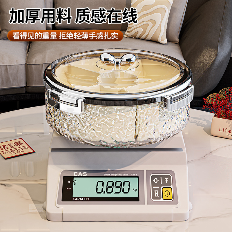New Year's fruit plate with high appearance level 2025 new multi-layered compartments living room coffee table, household fruit, snack and dried fruit storage box details Picture