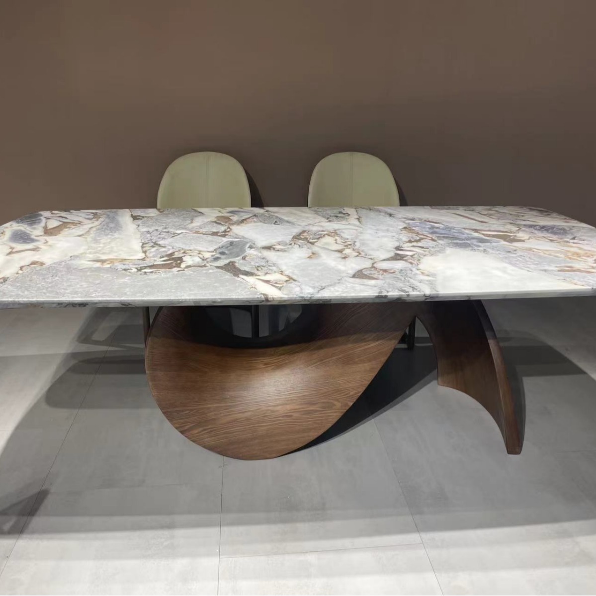 Star Factory wholesals Nordic Italian minimalist luxury stone, super crystal stone rectangular dining tables, retro dining room, home solid wood legs, living room dining tables details Picture