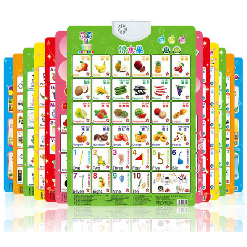 早教有声挂图儿童宝宝电子发声发音学习挂画字母凹凸认知智慧鱼