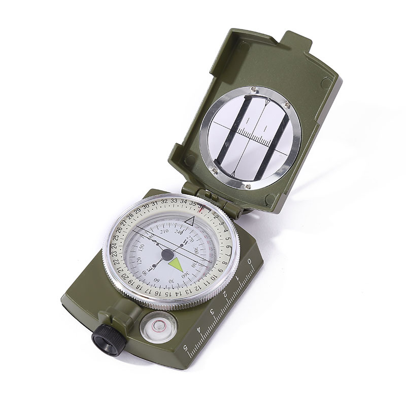 Wholesale of cross-border alloy luminous compass, outdoor camouflage precision compass, multi-functional folding compass Item Picture