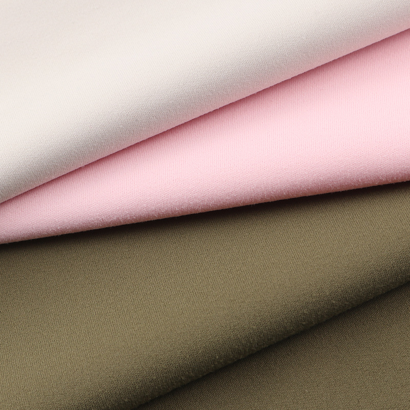 220g消光随意裁运动面料锦氨双面磨毛高弹瑜伽服内衣针织面料细节图