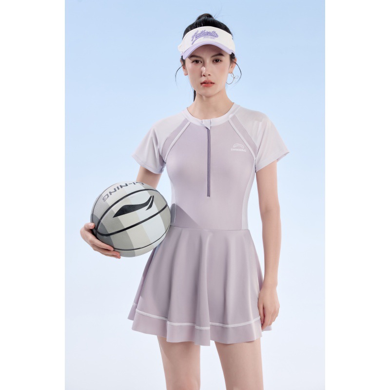 ملابس سباحة جديدة للسيدات، ثياب قصيرة، ملابس سباحة رياضية للطالبات النحيفات Specification image
