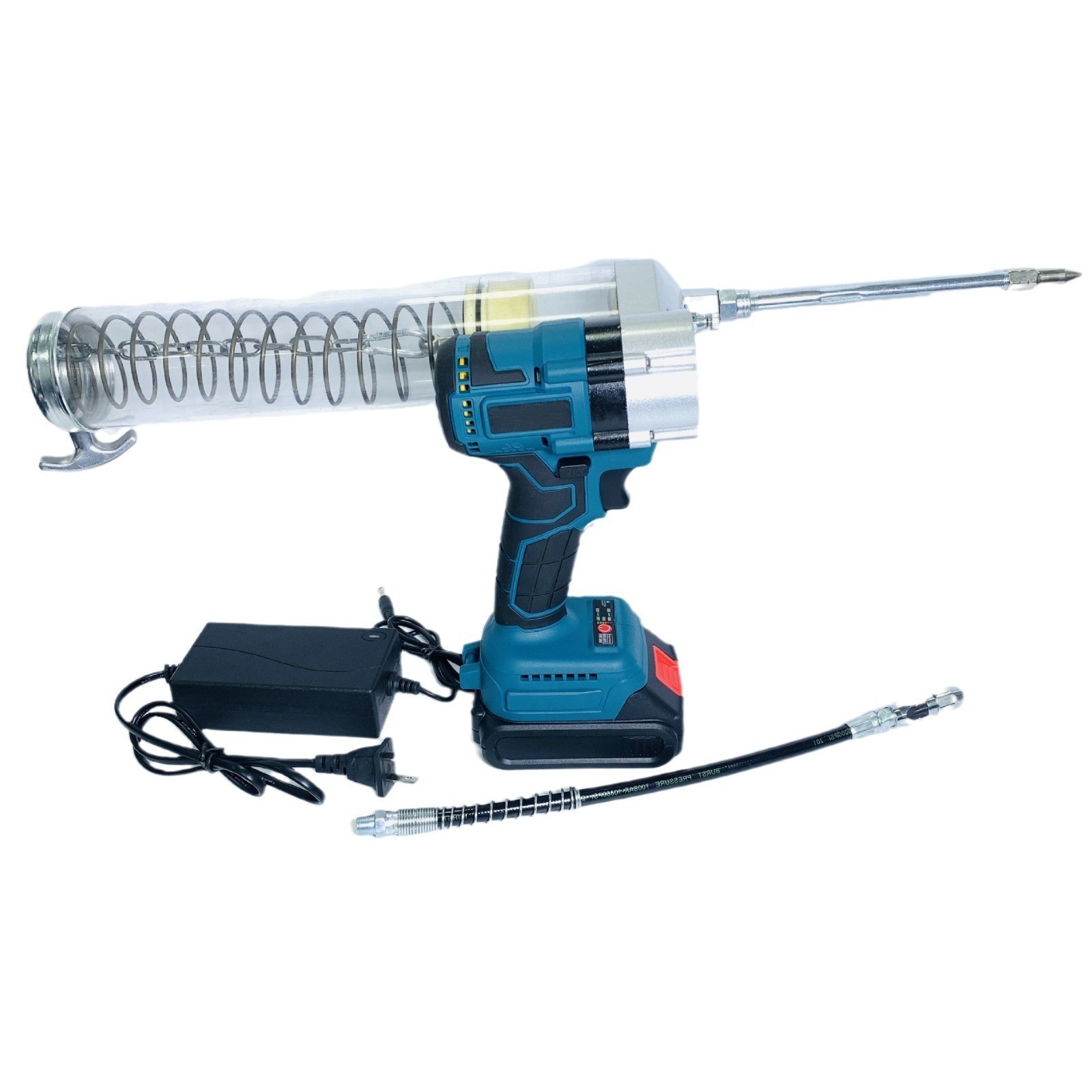 Cross-border Makita port lithium battery high-pressure fully automatic grease gun, wireless charging oil dispenser, quick oil output details Picture