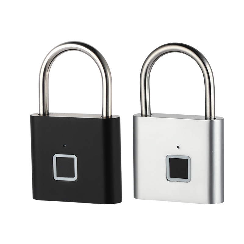 Intelligent fingerprint padlock, outdoor waterproof and anti-rust padlock, intelligent electronic padlock head, door anti-theft password lock, cabinet Item Picture