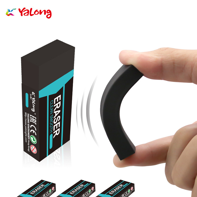 Yalong Classic best-selling standard pencil erasers in various sizes and models, 6B black pencil TPR erasers