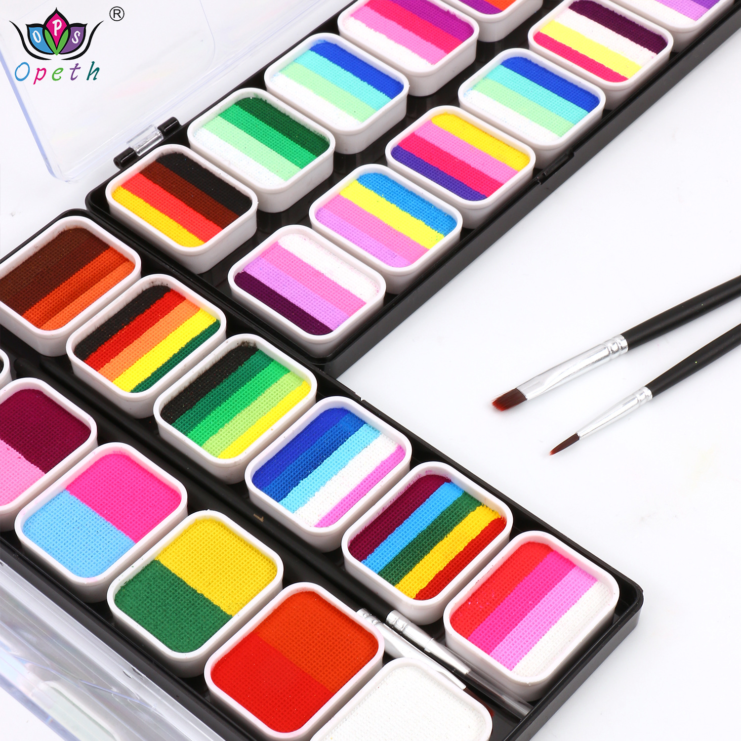 Wholesale of multi-color water-soluble facial paint, water-soluble body paint, stage makeup pigments, cross-border multi-color water-soluble face paint manufacturers details Picture