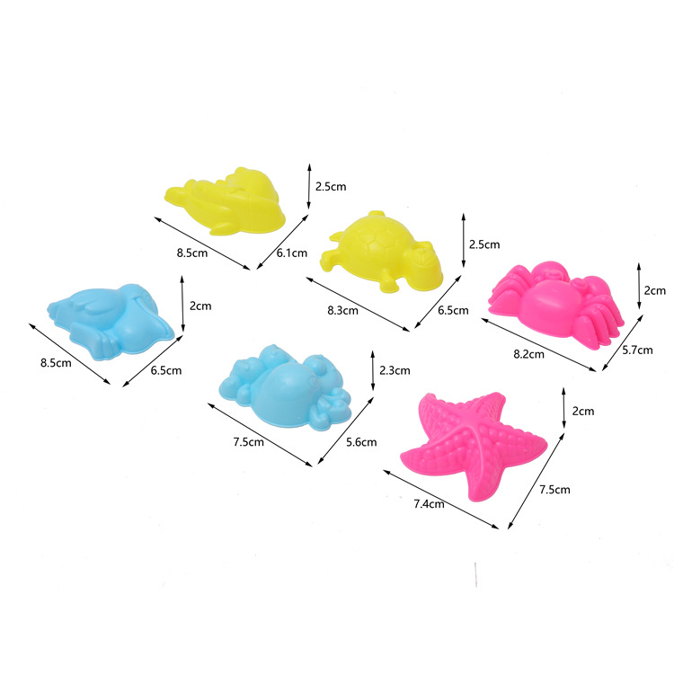 动力海洋模具彩泥粘土工具DIY儿童戏水塑料沙滩玩具套装创意细节图