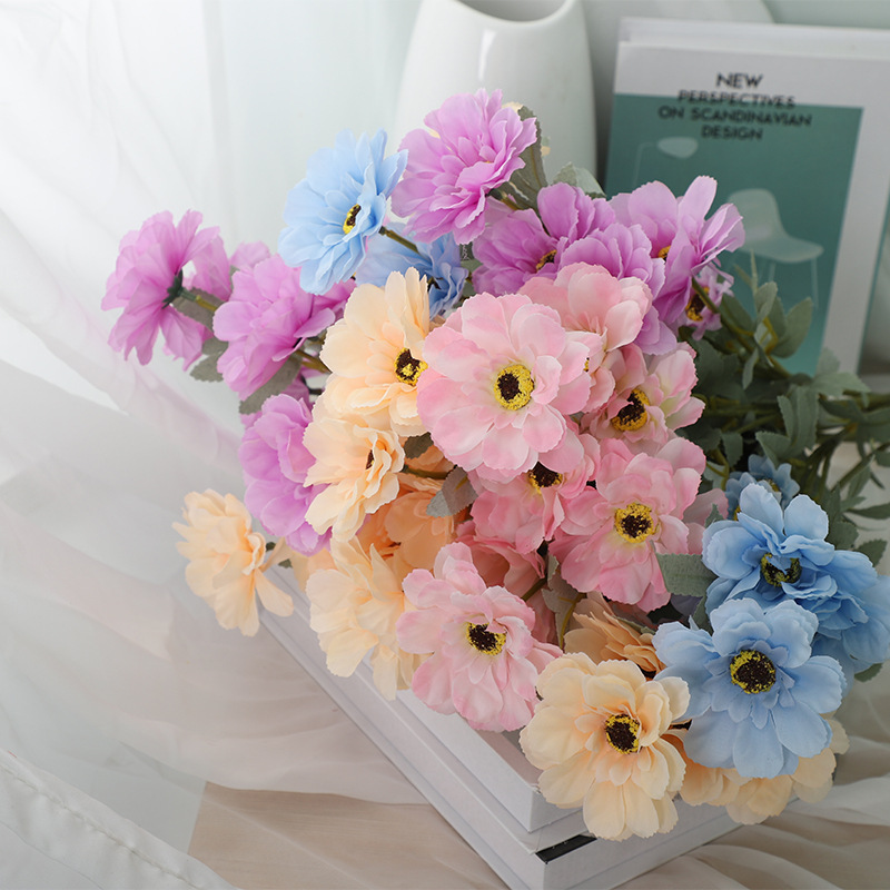 厂家批发仿真太阳花婚庆花艺落地引路花酒店婚礼家居装饰瓶花花材产品图