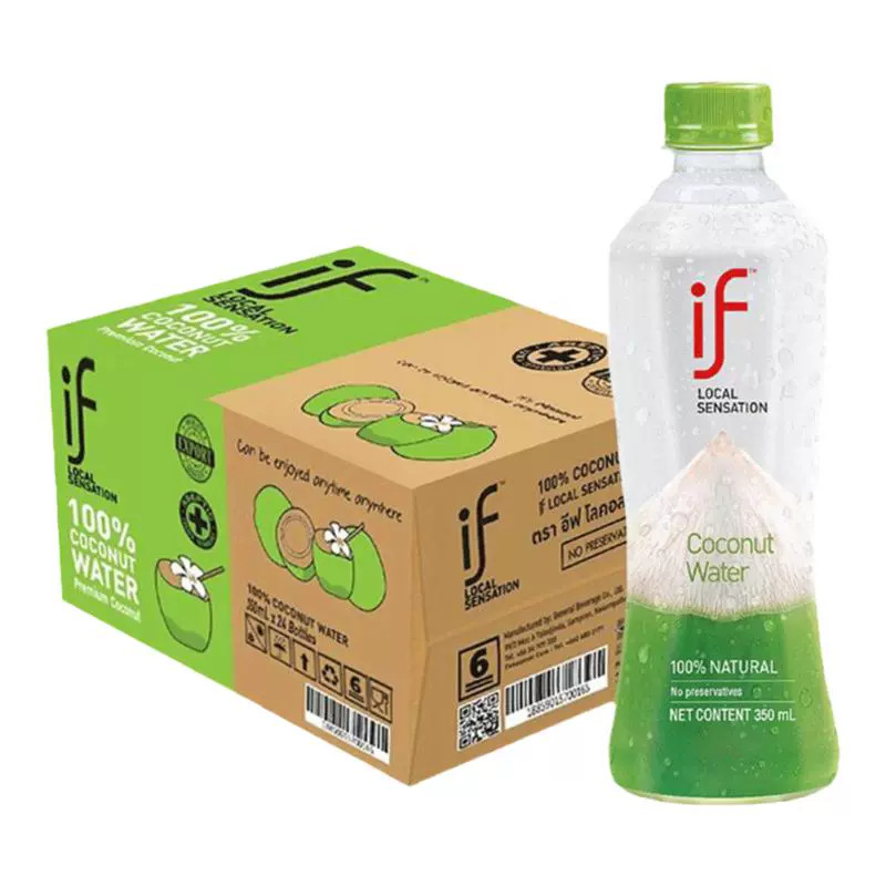 if泰进口椰子水350ml瓶装整箱电解质椰青水饮料果汁