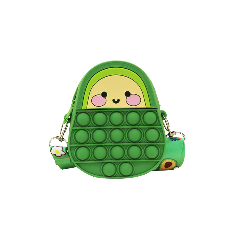 Customized cartoon coin purse, silicone little strawberry crossbody bag, children's trendy travel bag, cute single-shoulder bag, small crossbody bag Item Picture
