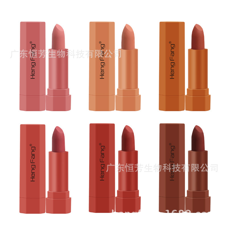 Hengfang Matte Long-lasting Lipstick Set, Lip Gloss, cross-border export version, Lipstick. Take a mirror with you when you go out to touch up your makeup details Picture
