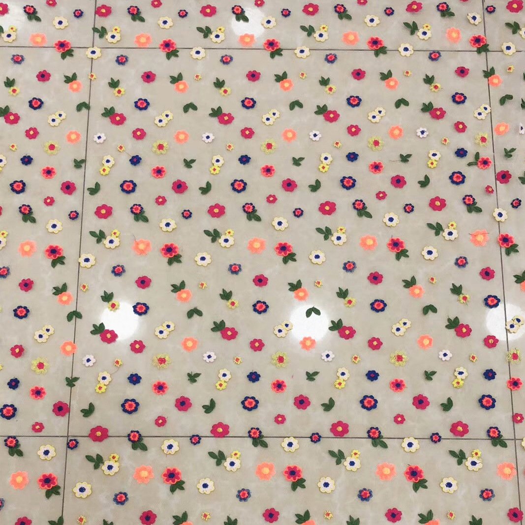 Spring/Summer 2020 new style of netted embroidered fabric multi-color chrysanthemum flower girls' clothing Lolita dress lace fabric Application Scenario