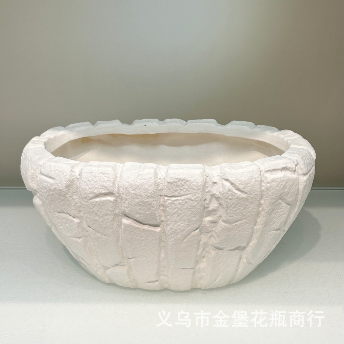 Textura textura textura piedra imitación cerámica maceta gran tamaño oval suculenta olla hogar suave floral fábrica Application Scenario