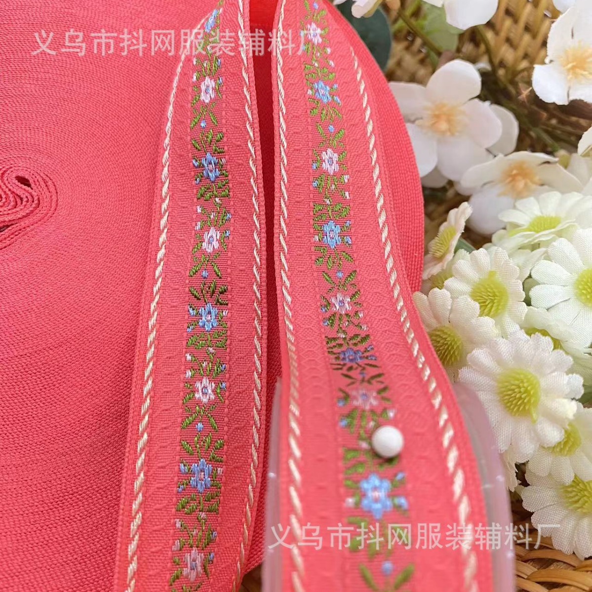 2.5cm hecho a mano DIY lazo jacquard bordado correas adornos para el pelo tocados bolsa tira lateral caja de regalo cinta de embalaje Application Scenario