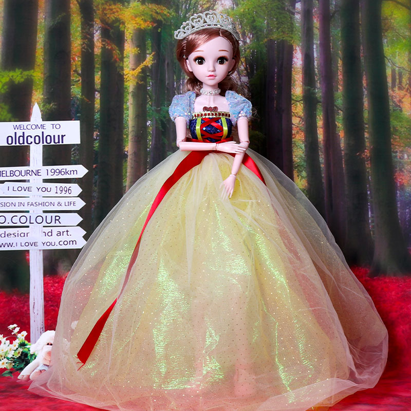 熙笑玩具冰雪奇缘白雪公主巴比娃娃精致仿真小女孩儿童节礼物60cm