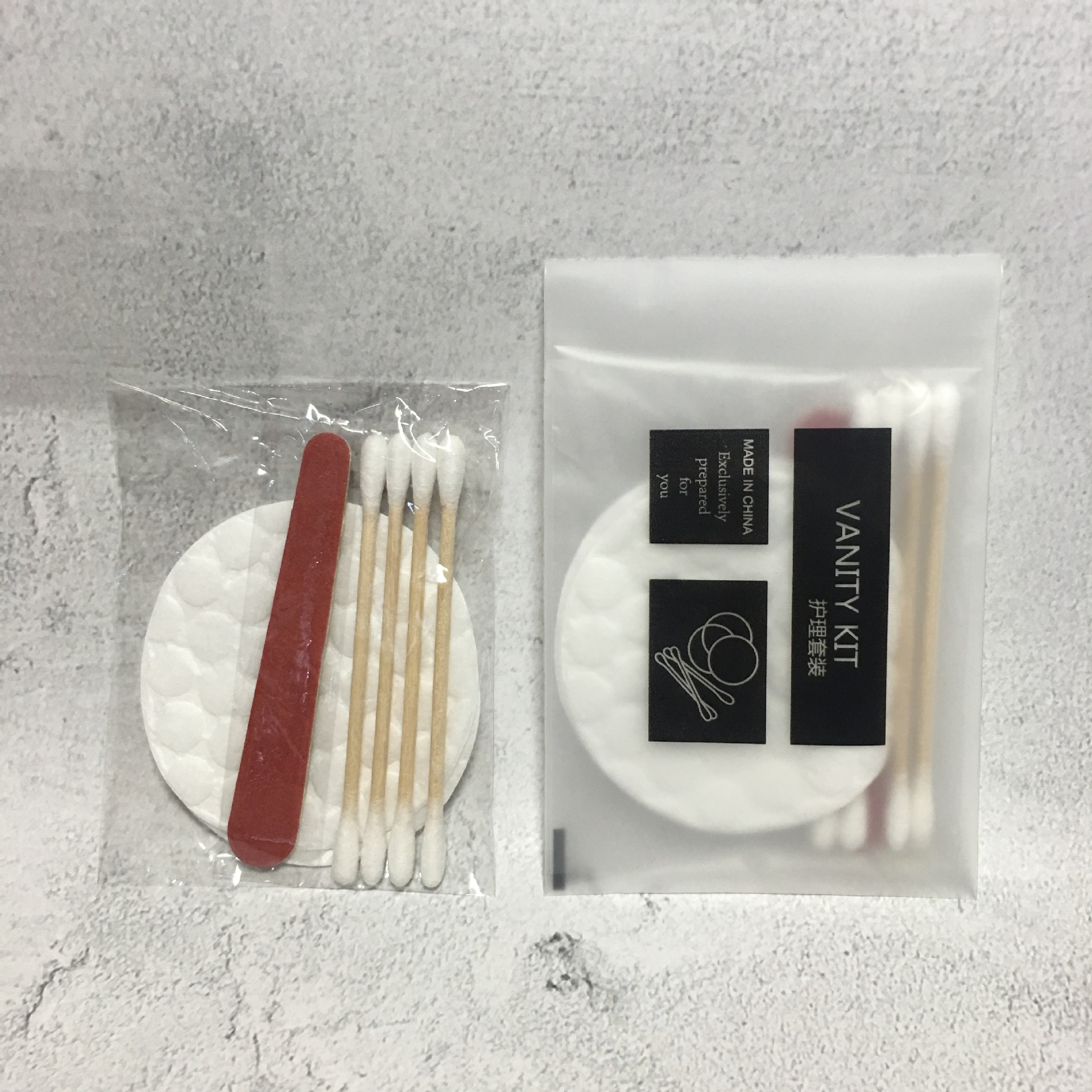 酒店民宿一次性用品护理包套装木棒棉签指甲锉化妆棉美容便携日用