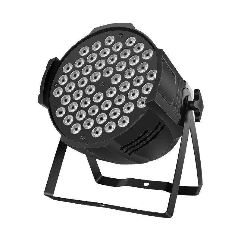 The factory is selling 54 full-color 3W par lights for large-scale wedding stages, banquet halls, music festivals, seven-color face lights, dyed par lights and stage lighting equipment Item Picture