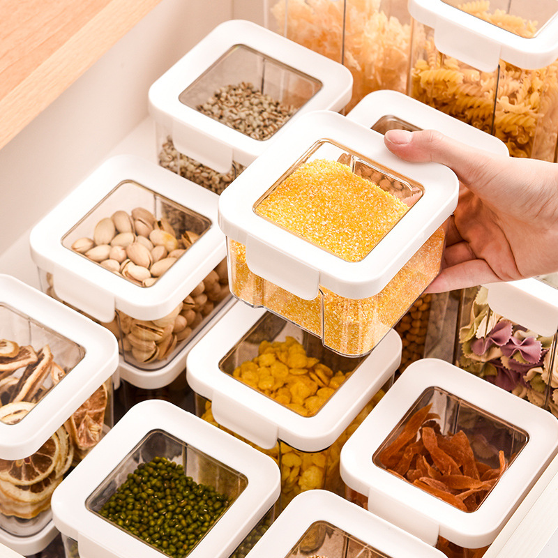 严选家用食品级密封罐 PET透明保鲜盒五谷杂粮干货面条密封储存罐