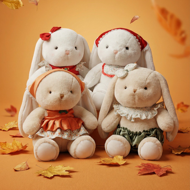 Sweet Sen's cute Mantua little rabbit plush toy, wearing a skirt, long-eared rabbit doll, a gift for girls Specification image
