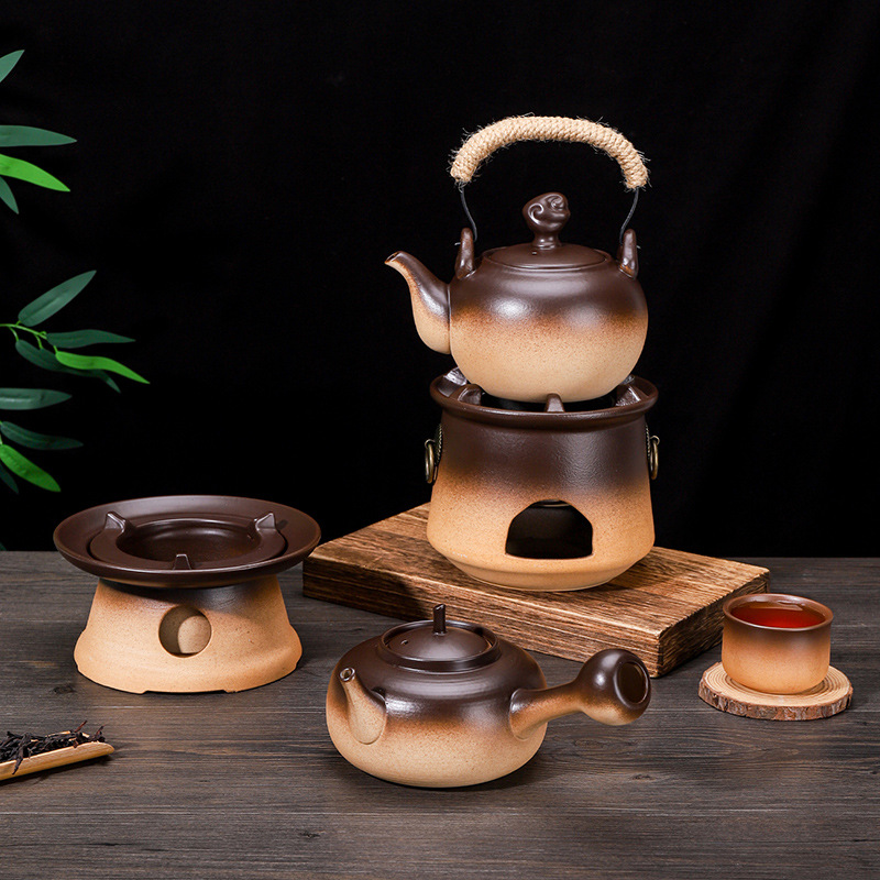 围炉煮茶陶壶烧水壶电陶炉煮茶壶明火壶炭炉家用户外侧把壶提梁壶