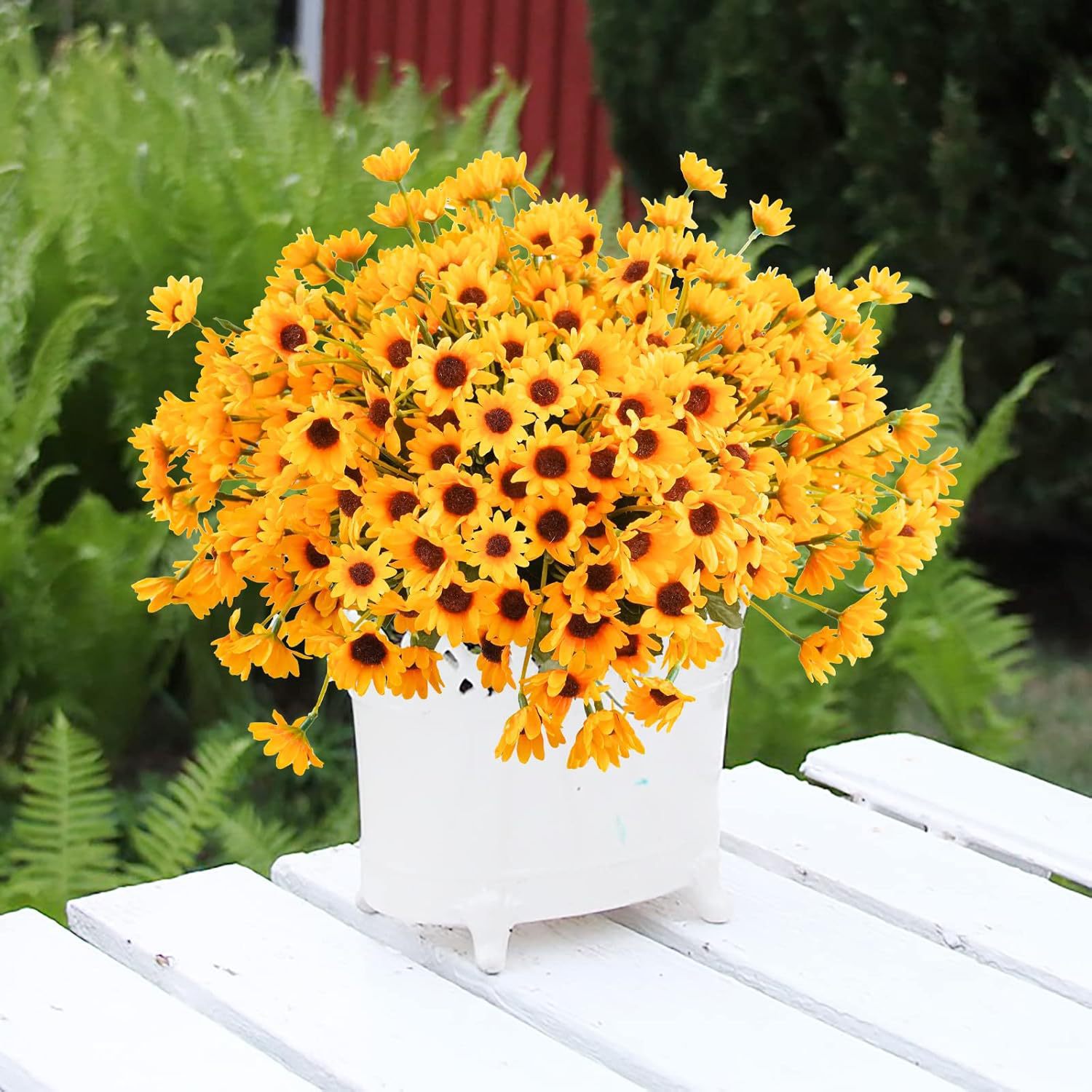 Cross-border artificial sunflowers, sunflower artificial flowers, small sun home, hotel, wedding decoration artificial flowers and artificial flowers wholesale - 4