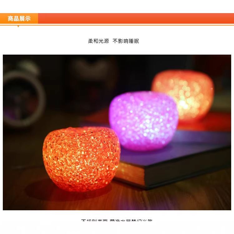مصابيح تفاح بلورية بلورية كبيرة ذات سبعة ألوان Specification image