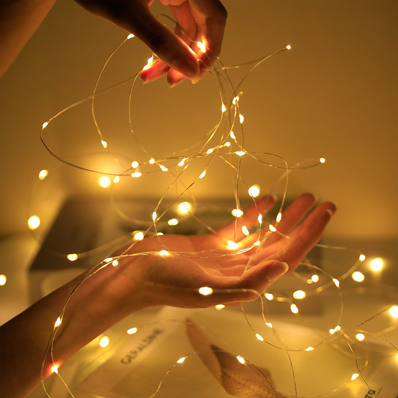 led copper wire light strings, flower bouquets, decorative atmosphere color light strips, small light strings, street vending, luminous light wires, bulk wholesale h