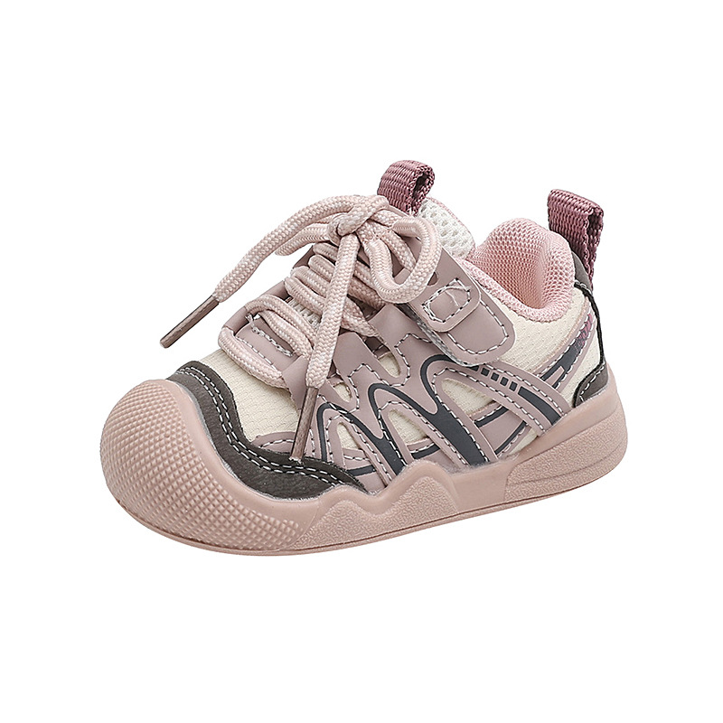 Fashionable color-blocking casual shoes for boys aged 1-3 in autumn, soft soles for children, comfortable and trendy sports shoes for kids Item Picture