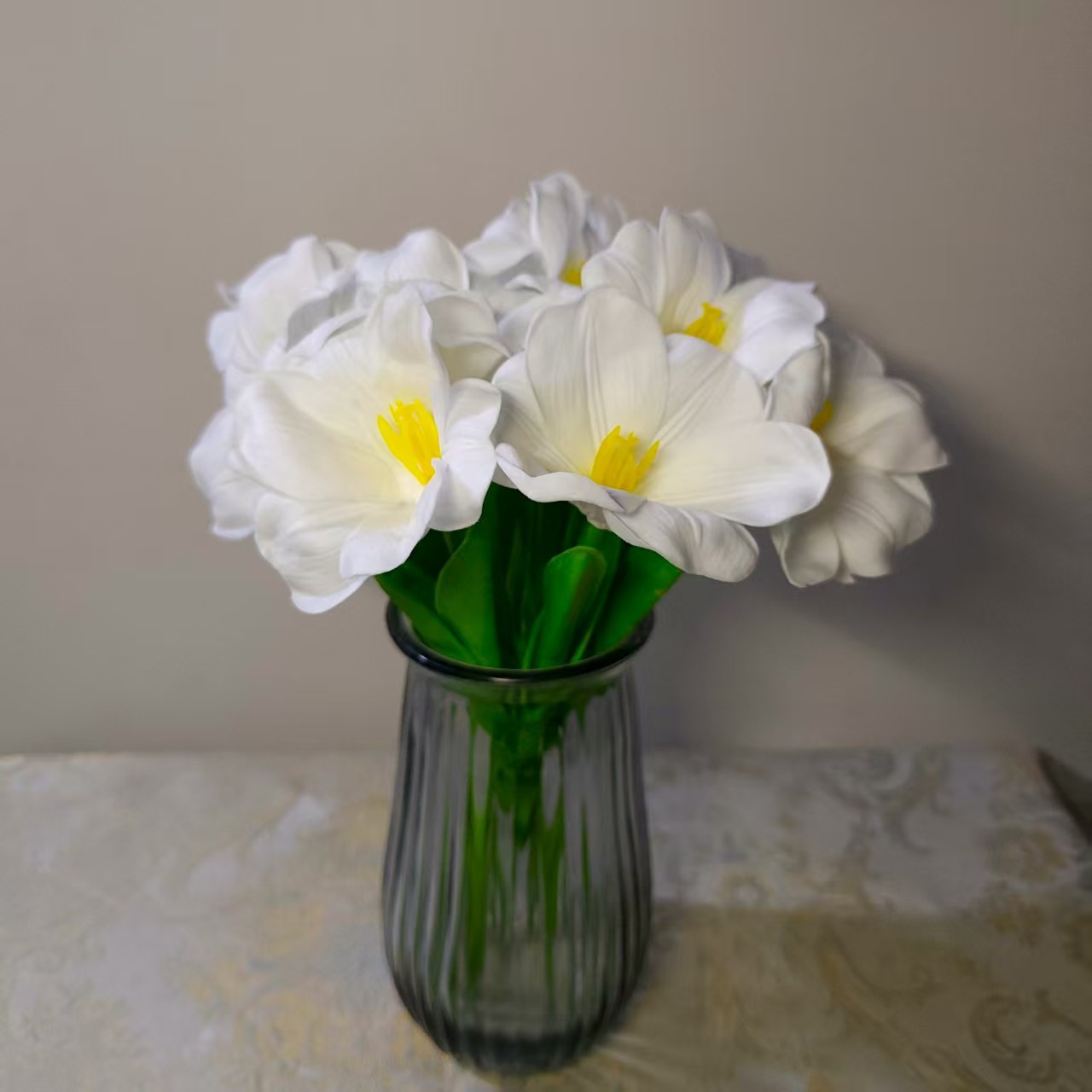 厂家直销ins火爆款PU开口笑郁金香 环保仿真高档家居酒店装饰新款