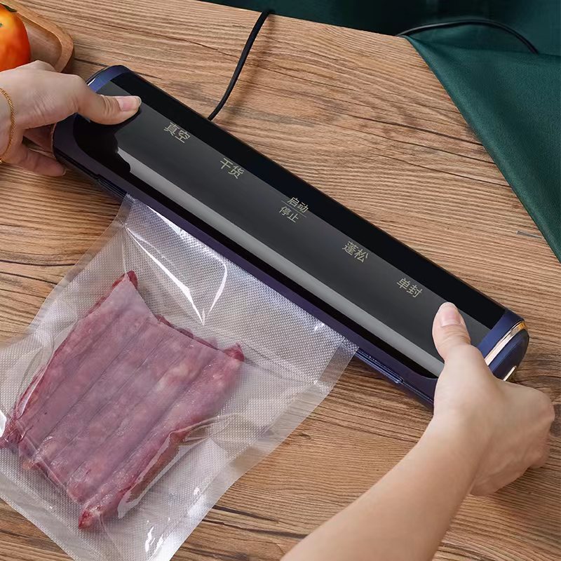 Kitchen household vacuum machine, fully automatic plastic sealing machine, small vacuum sealing machine, food preservation machine, sealing machine, cross-border Specification image
