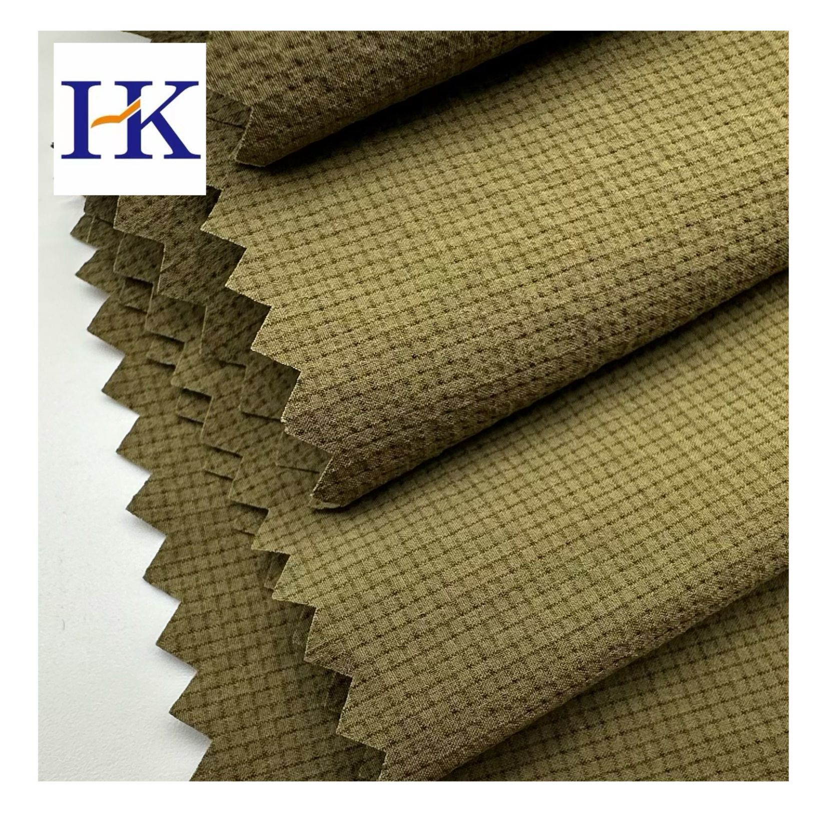 新品0.1cm格子泡泡布尼龙四面弹力轻薄户外服羽绒服裤子锦氨面料