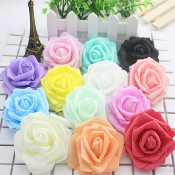 Cross-border 7cmpe simulated rose head, Qixi Valentine's Day foam flower, handcrafted material wedding flower ball lighting fixtures details Picture