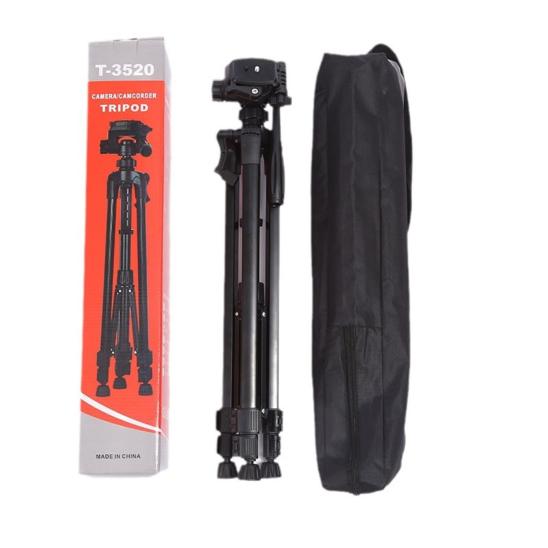 1.4M合金三脚架多功能手机直播支架望远镜投影脚架测温仪支架白底实物图