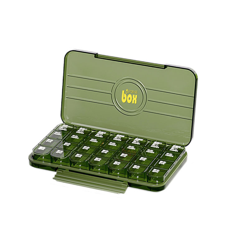 塑料透明药箱/收纳箱/手提箱/家用收纳白底实物图