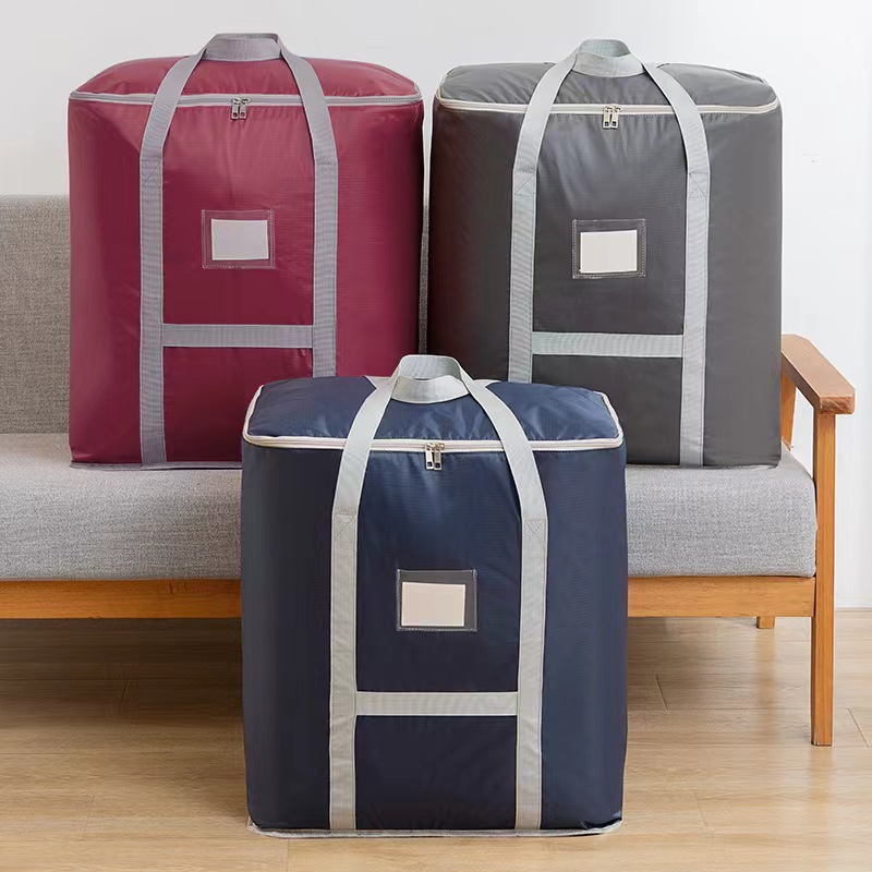 Oxford cloth clothing and quilt storage bags, large-capacity travel storage and organization bags, waterproof, moisture-proof, washable moving bags