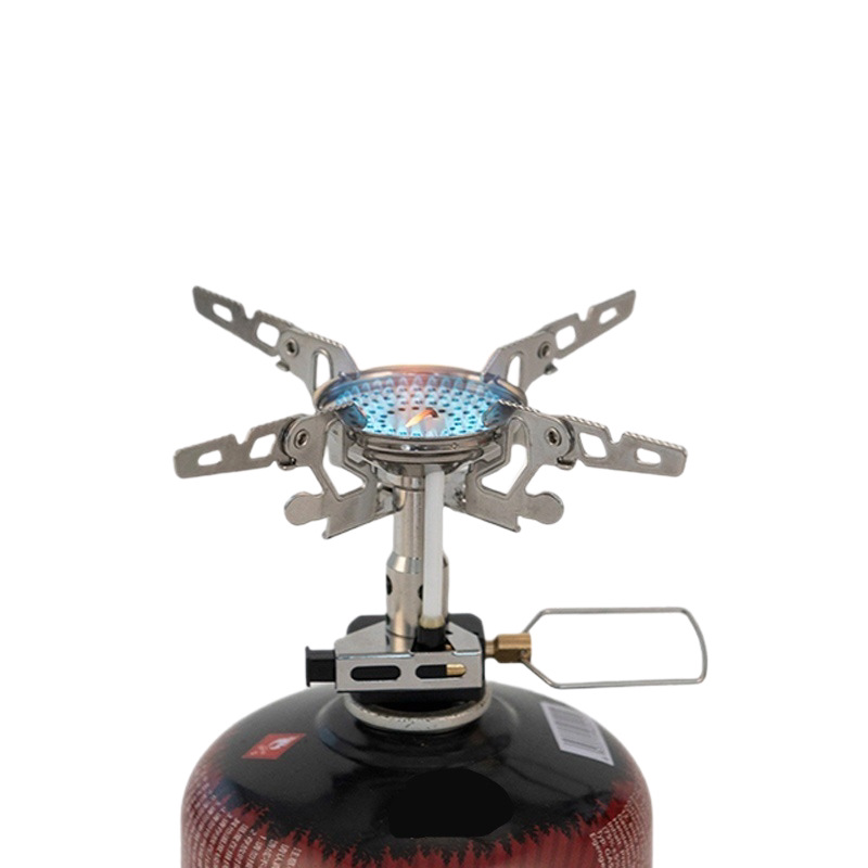 ATLAS portable outdoor camping stove, stainless steel windproof high-flame gas stove, mini gas stove, camping water boiling Item Picture