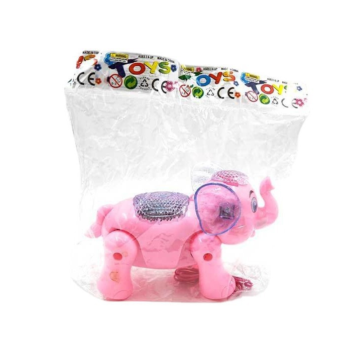 Electric leash elephant cartoon baby elephant is selling well at street stalls. The glowing music walking simulation animal is sold directly and wholesally by the manufacturer Item Picture
