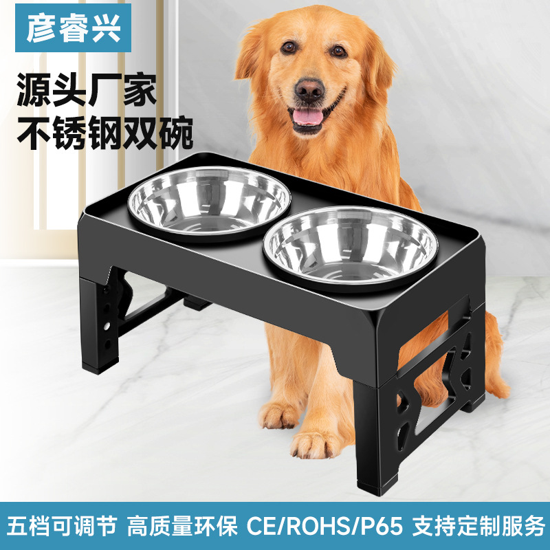 Rongka Pet Cross-border Folding and Lifting Pet Bowl, stainless steel Bowl stand, Large Capacity Double Bowl Pet Feeder, Folding and lifting bowl, dog basin Rongka Pet Cross-border Folding and Lifting Pet Bowl, stainless steel Bowl stand, Large Capacity Double Bowl Pet Feeder, Folding and lifting bowl, dog basin