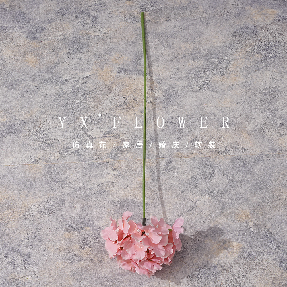 Simulated single hydrangea, 18 fake bouquets, artificial silk flowers, plastic flower arrangements, wedding decoration, living room decoration Specification image