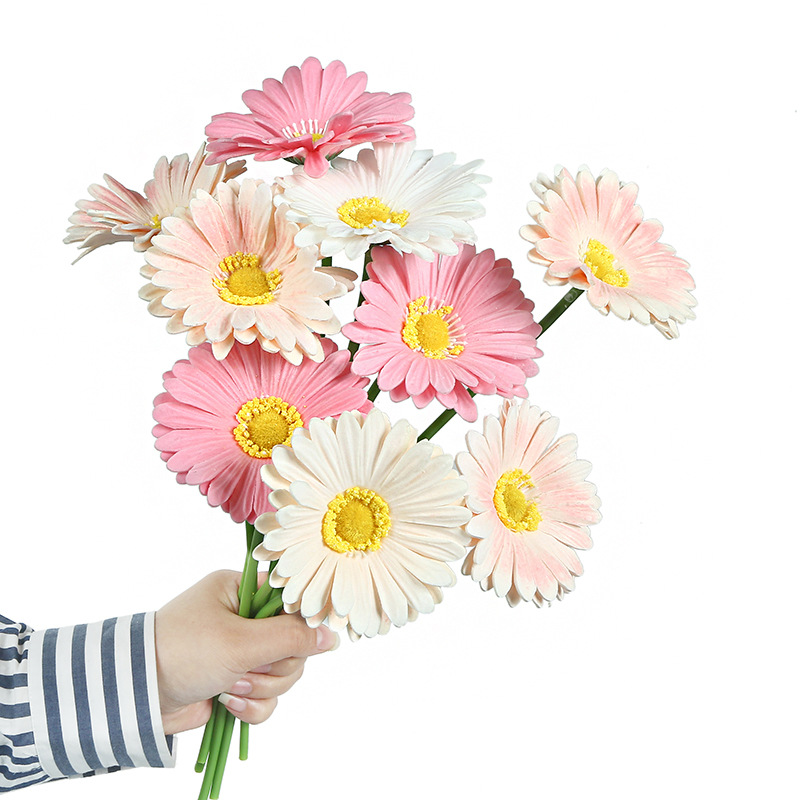 Artificial flowers, PU daisies, chamomile, living room dining table decorations, flower art ornaments, photo props, decorative artificial flowers wholesale Item Picture