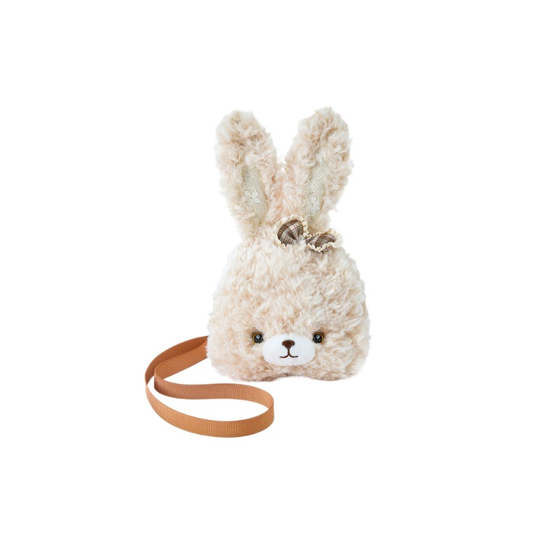 "Duoai Genuine plush Rabbit Bag, Cute Girl doll backpack, lolita Lace long-eared Rabbit doll crossbody bag. Item Picture
