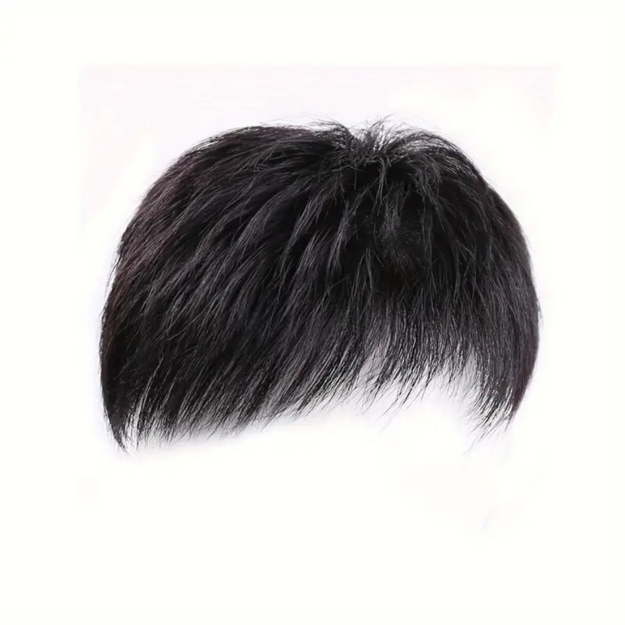 Wig, short hair for men, curly hair, hair size, realistic hair, no trace, invisible sheet, natural men, thin and light hair sheet on the top of the head